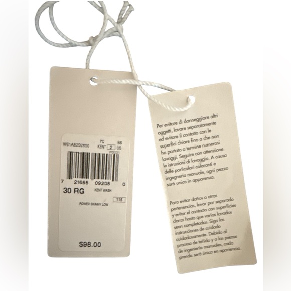 Guess Woman’s Power Skinny Low Rise Blue Jeans  Size 30 - Picture 10 of 10